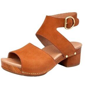 Dansko Minka Suede Leather Sandals Clog Strap Sandal EU Size 41